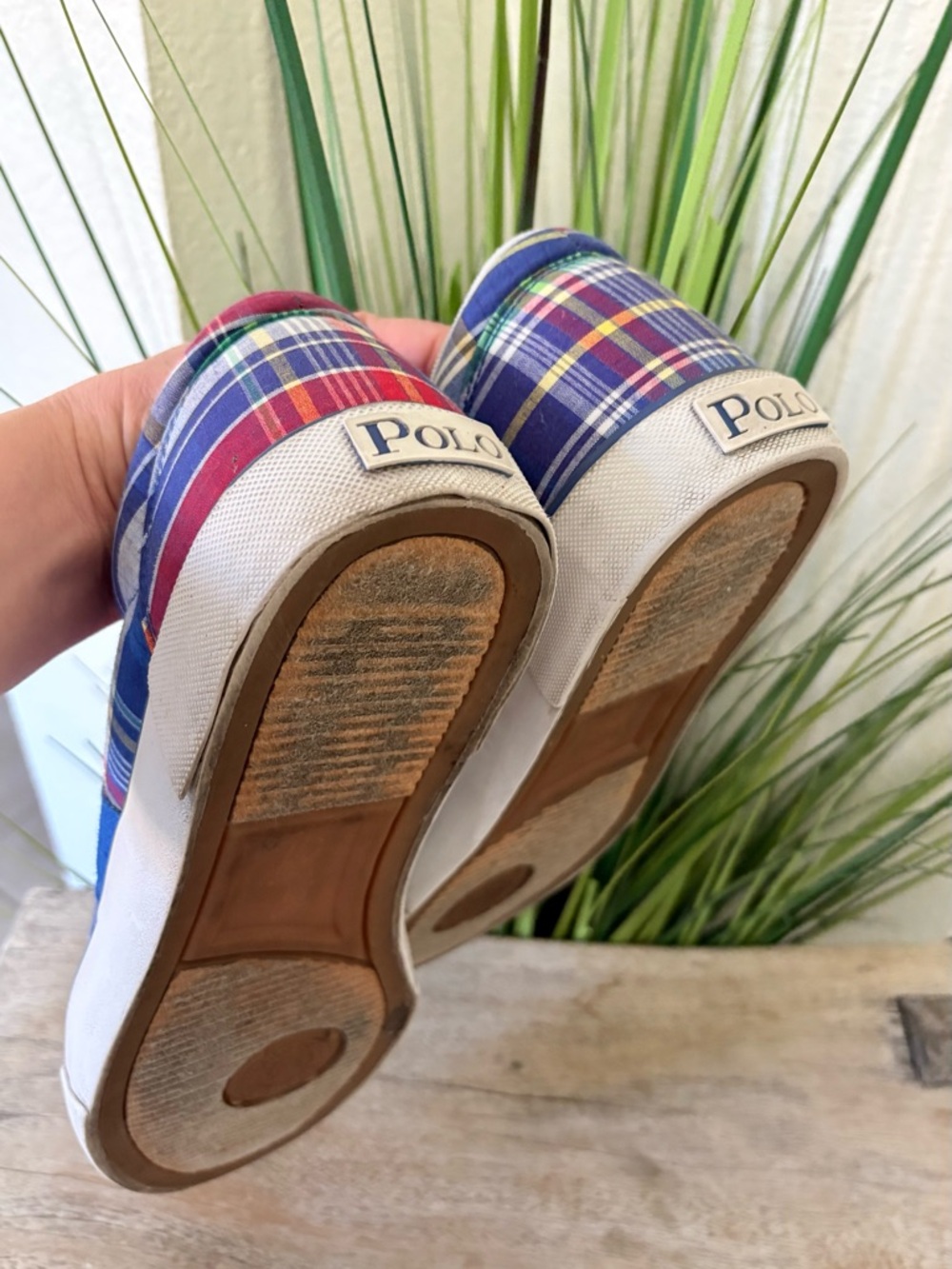 Polo Ralph Lauren Gardener Marlin Madras Sneakers - Picture 9 of 10